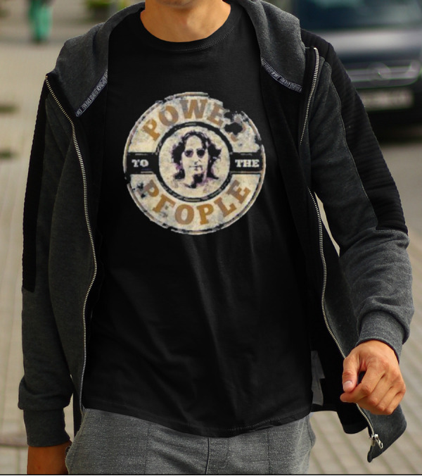 Power To The People Iconic Signature Vintage Style Round T-Shirt