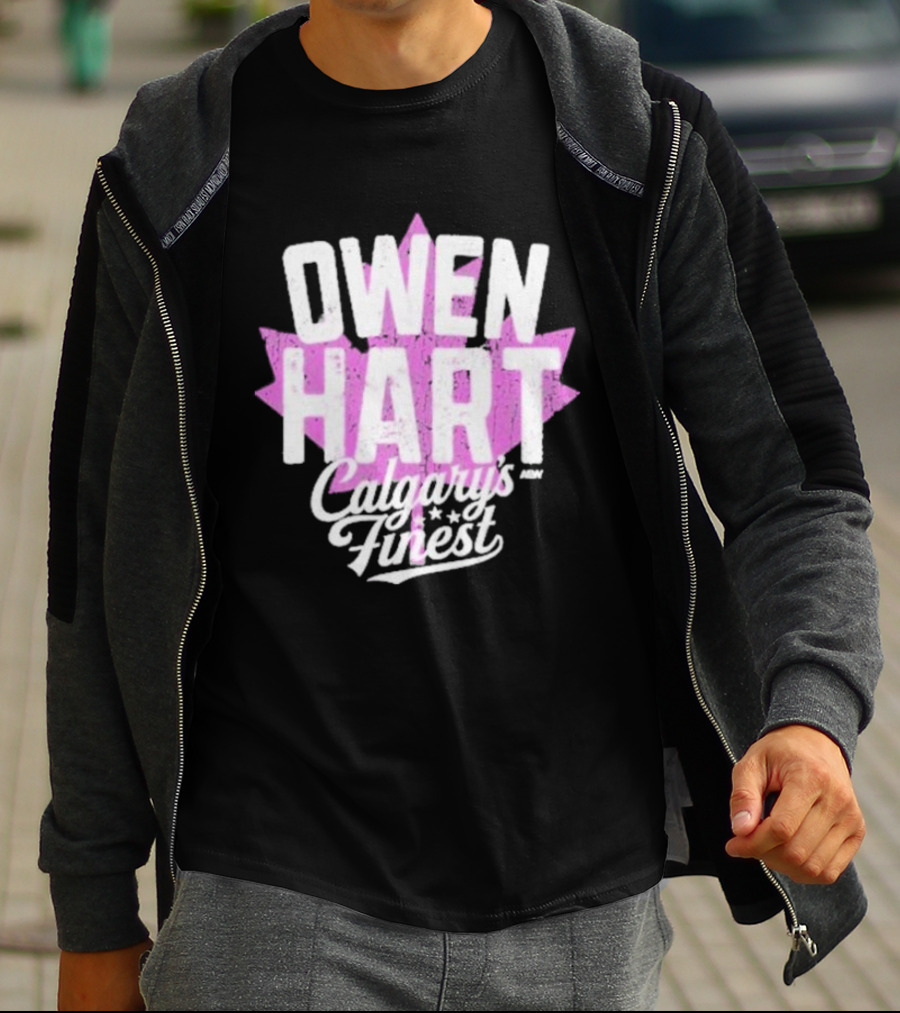 Owen Hart Calgary’s Finest Maple Leaf T-Shirt