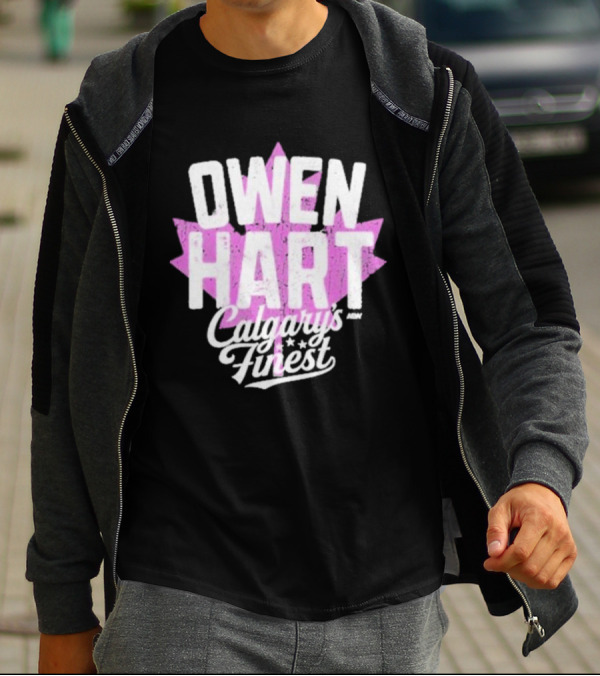 Owen Hart Calgary’s Finest Maple Leaf T-Shirt