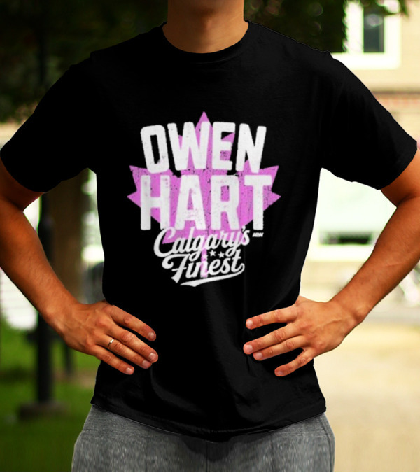 Owen Hart Calgary’s Finest Maple Leaf T-Shirt