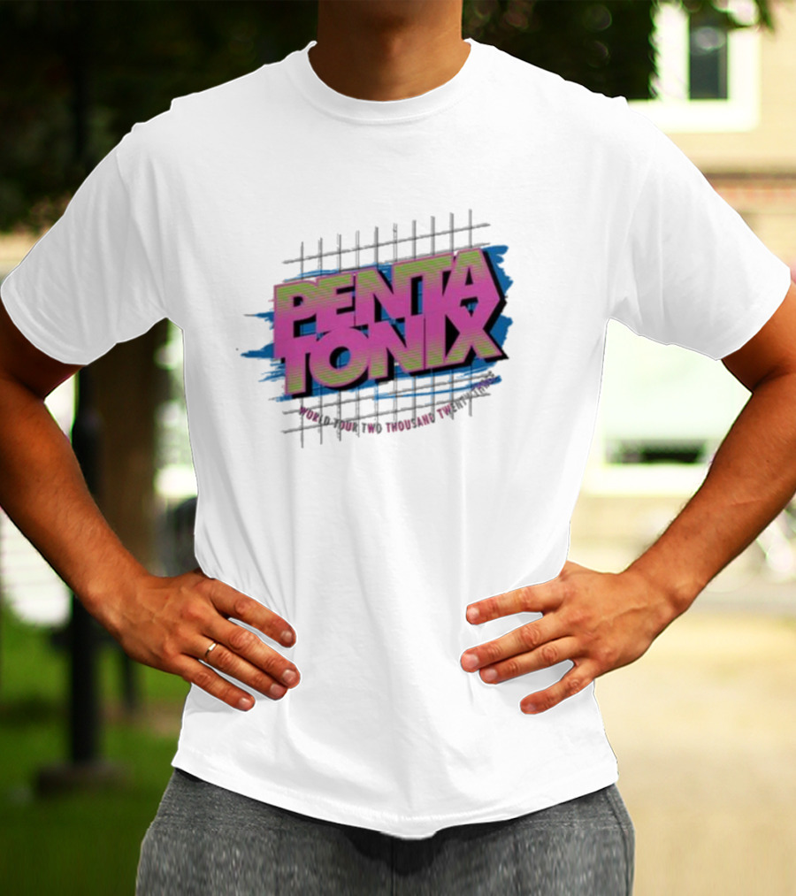 Pentatonix PTX Logo With Grid And Vibrant Colors T-Shirt