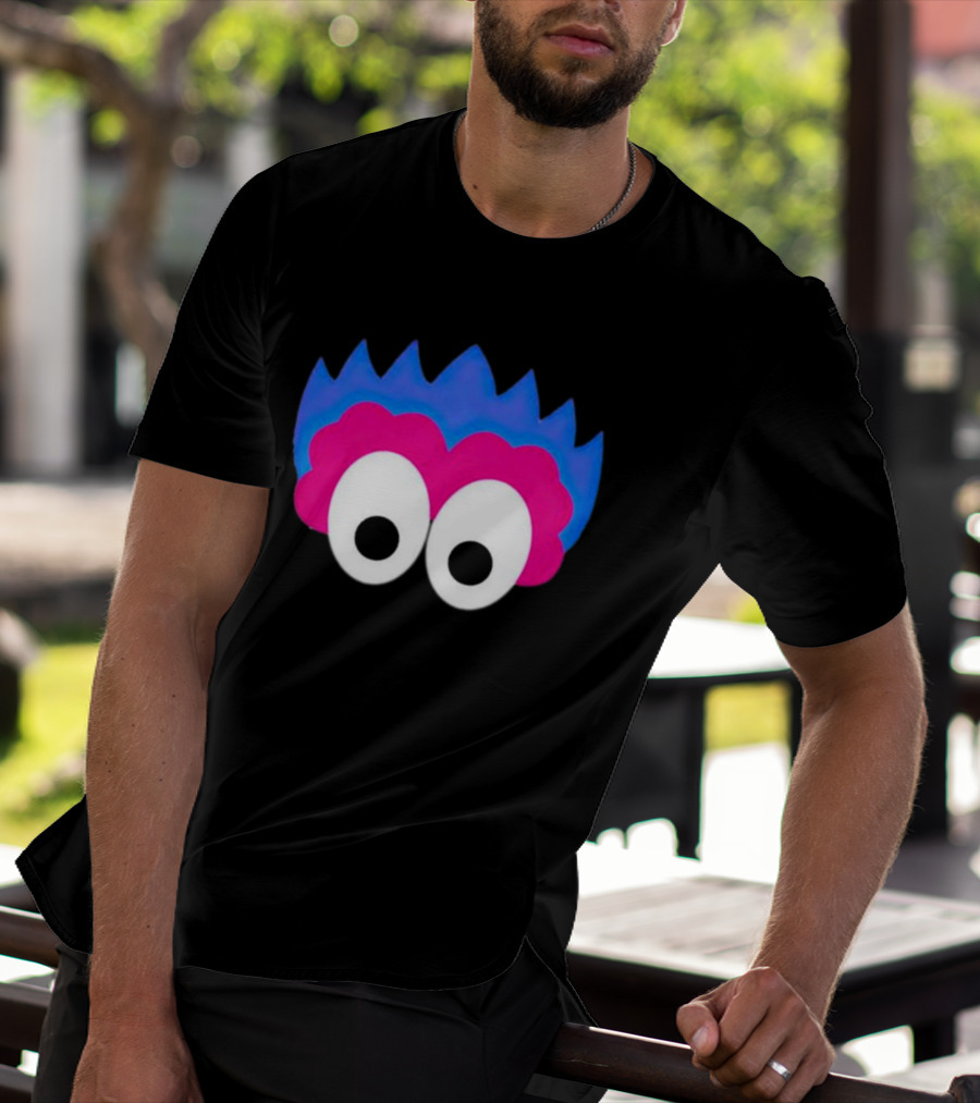 Phan Eyes Blue And Pink Monster Face T-Shirt