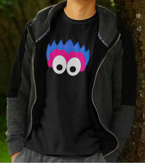 Phan Eyes Blue And Pink Monster Face T-Shirt