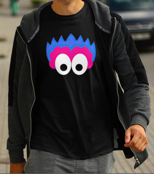 Phan Eyes Blue And Pink Monster Face T-Shirt