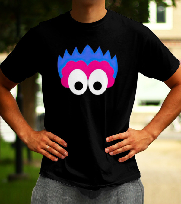 Phan Eyes Blue And Pink Monster Face T-Shirt