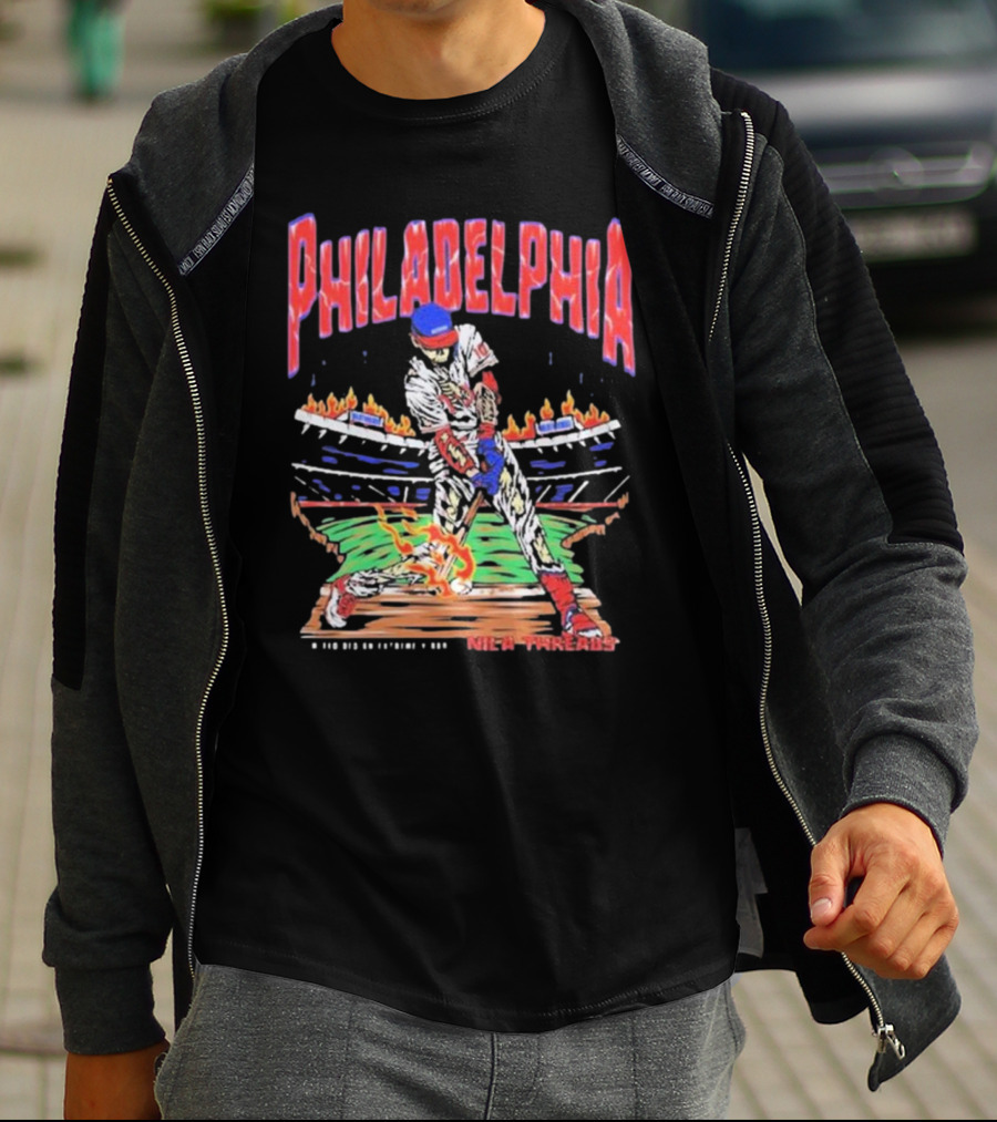 Philadelphia Phillies Baseball Nice Threads Stadium Fire T-Shirt