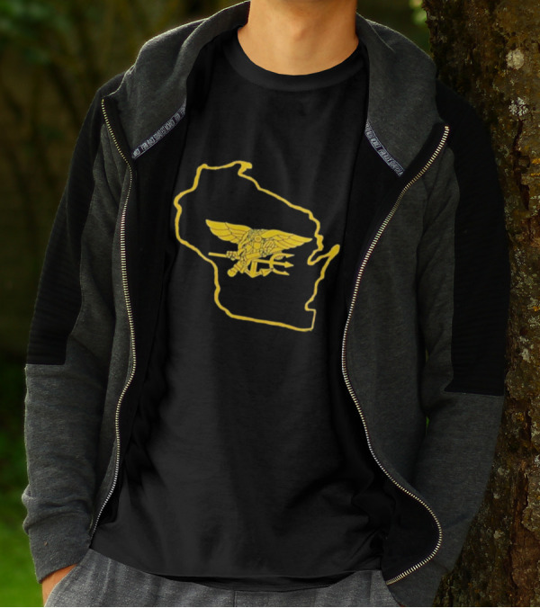 Tobias Myers US Navy SEALs Wisconsin State Emblem T-Shirt