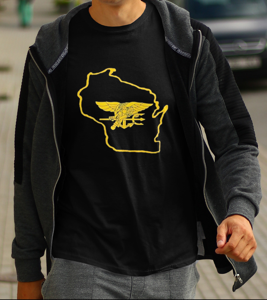 Tobias Myers US Navy SEALs Wisconsin State Emblem T-Shirt