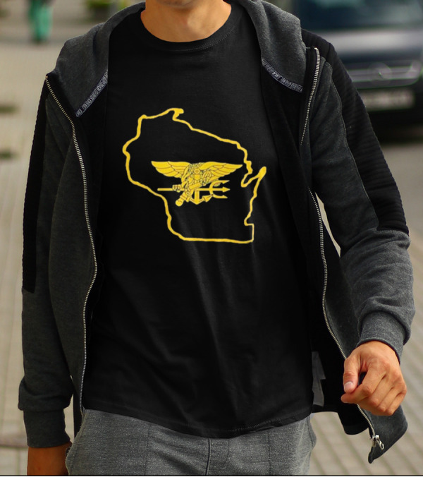 Tobias Myers US Navy SEALs Wisconsin State Emblem T-Shirt
