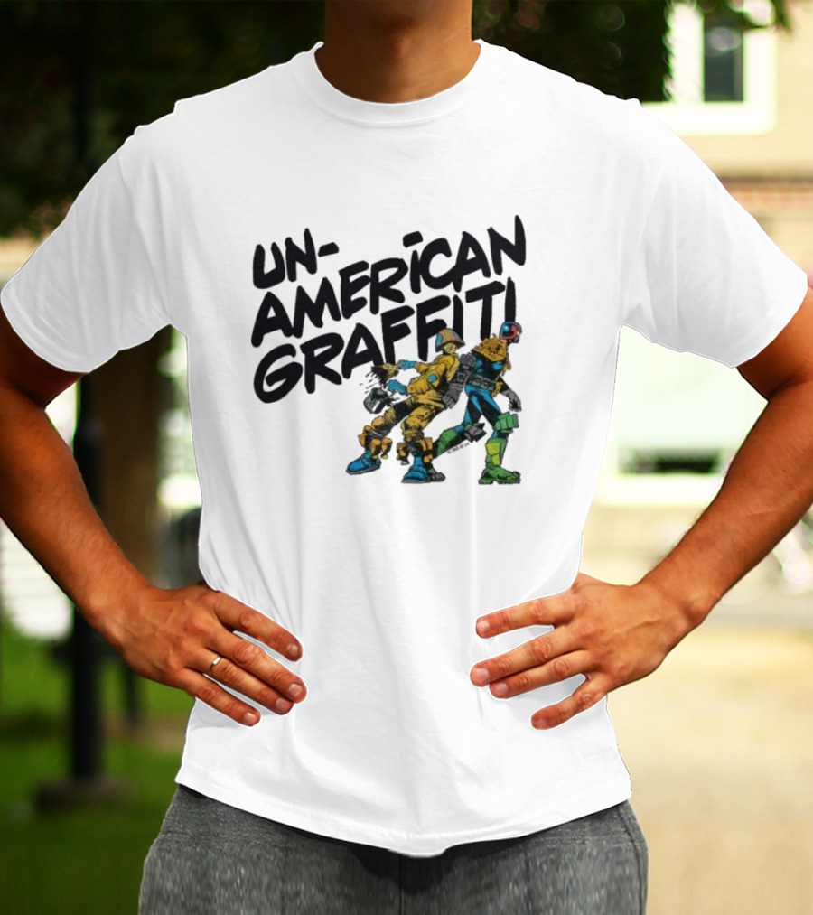 Unamerican Graffiti Mick Mcmahon’s Judge Dredd T-Shirt