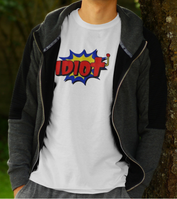 Vegasmatt Idiot Comic Pop Art Style Explosion T-Shirt