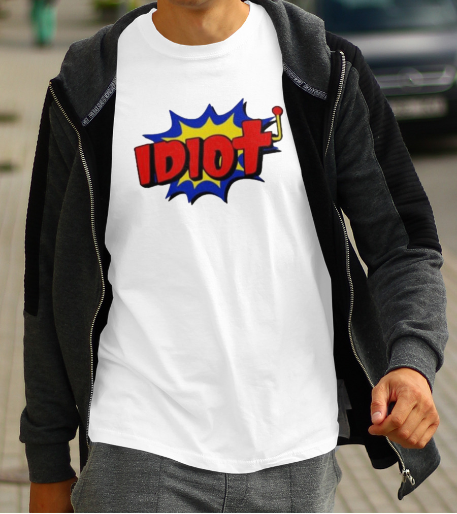 Vegasmatt Idiot Comic Pop Art Style Explosion T-Shirt
