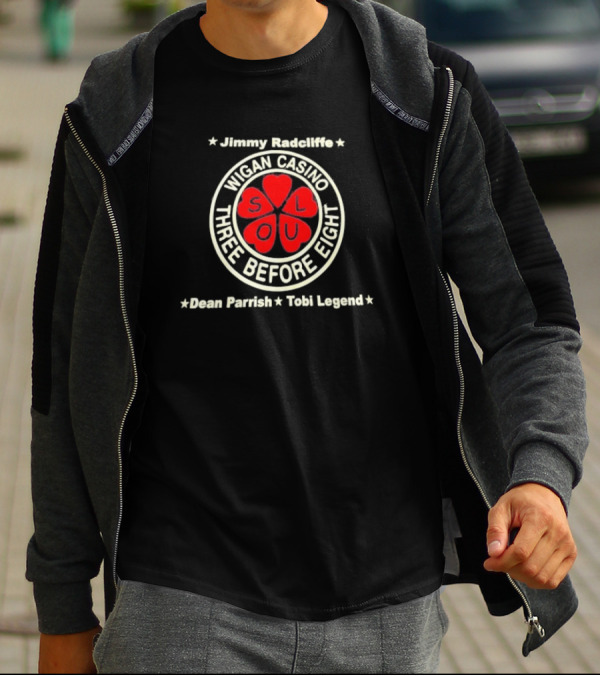 Jimmy Radcliffe Dean Parrish Tobi Legend Wigan Casino Three Before Eight Soul T-Shirt