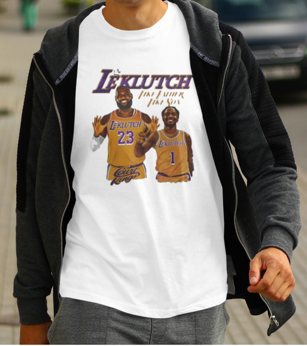 Leklutch Like Father Like Son Court Kings Los Angeles Basketball T-Shirt