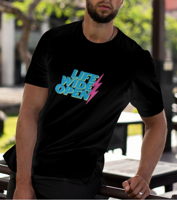 Life Wide Open Retro Lightning Bolt T-Shirt