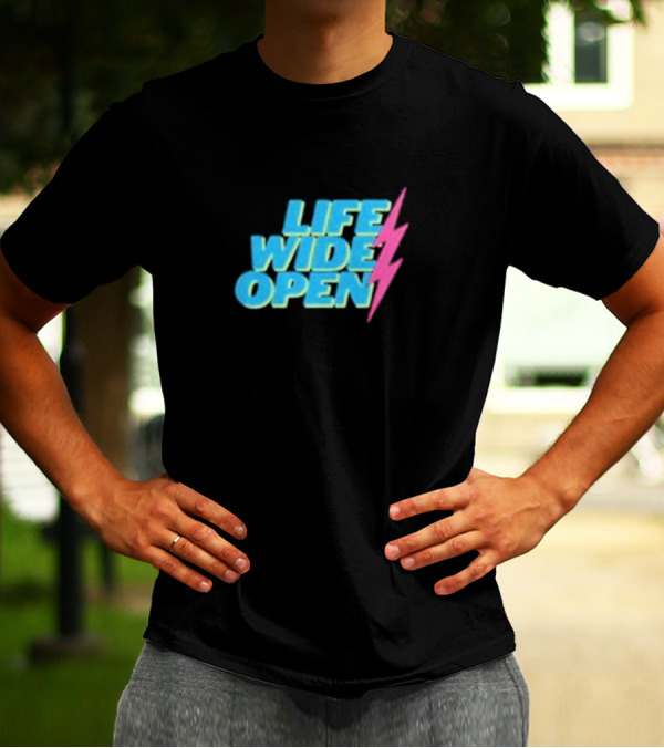 Life Wide Open Retro Lightning Bolt T-Shirt