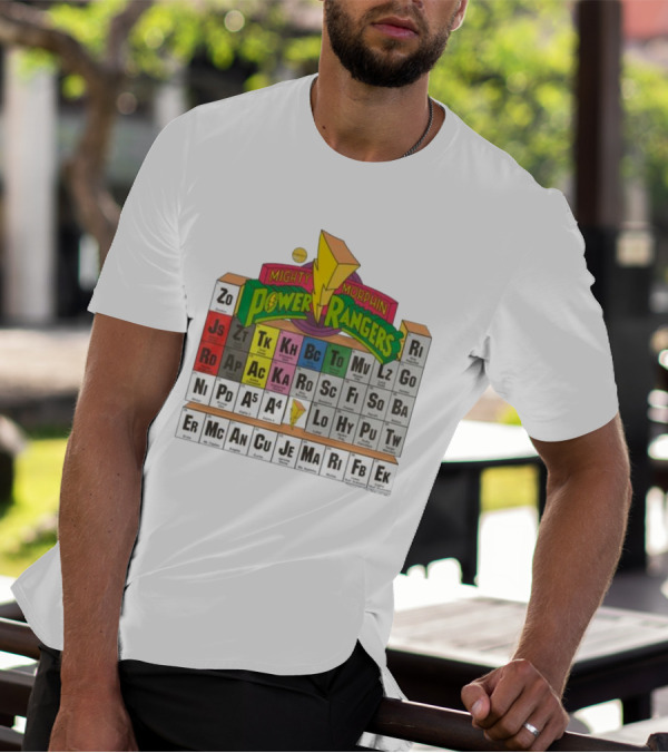 Mighty Morphin Power Rangers Morphing Periodic Table Elements T-Shirt