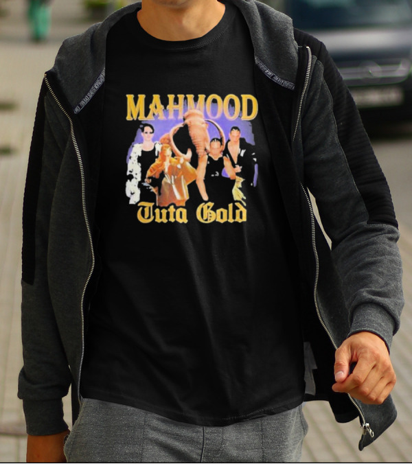 MAHMOOD Tuta Gold Elephant And Figures Collage T-Shirt