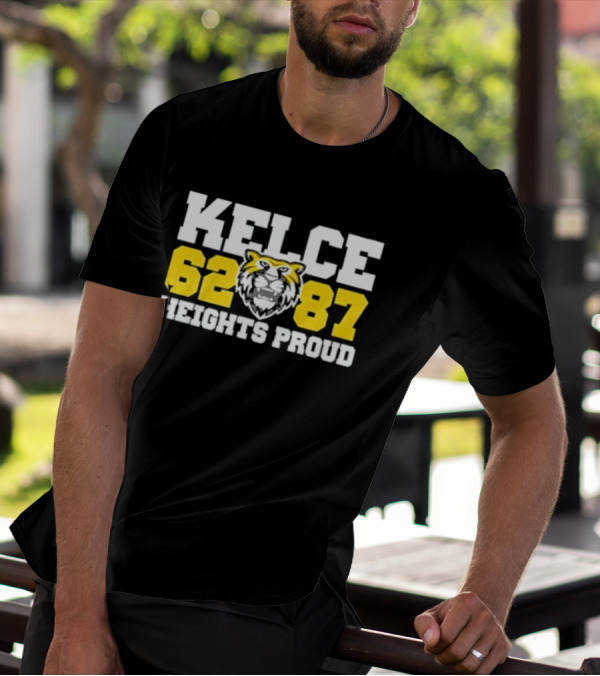 Kelce 62 87 Heights Proud Tiger Face T-Shirt
