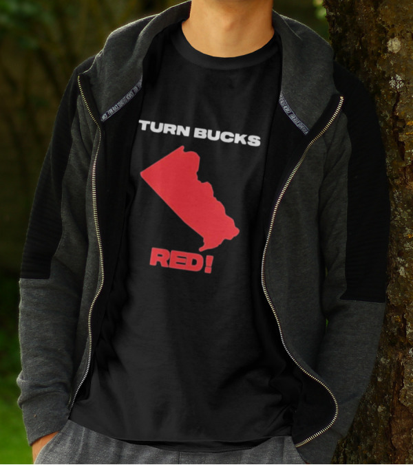 Turn Bucks County Red Map T-Shirt