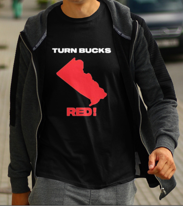 Turn Bucks County Red Map T-Shirt