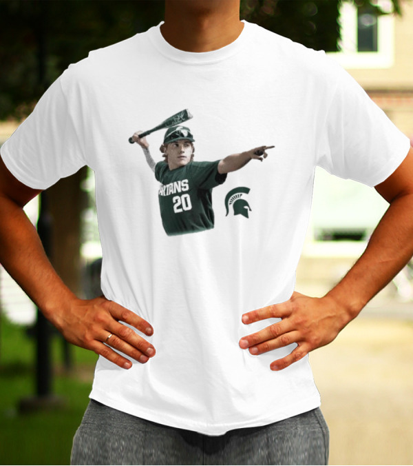 Jayden Terres Michigan State Spartans Baseball Bat Football T-Shirt