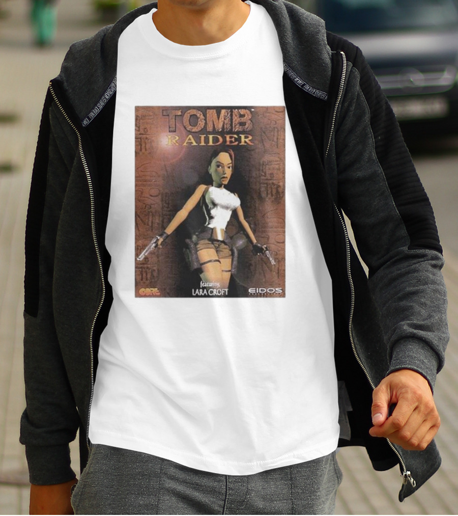 Tomb Raider Featuring Lara Croft Game Cover Eidos Core T-Shirt