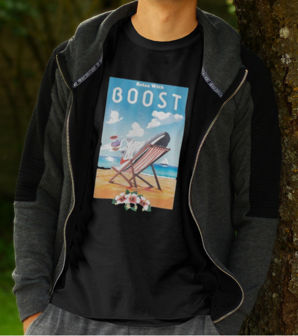 Relax With Boost Ultra Boost Beach Chair Scene T-Shirt