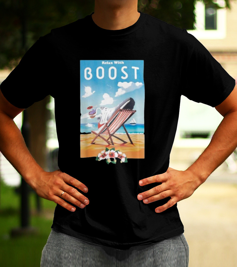 Relax With Boost Ultra Boost Beach Chair Scene T-Shirt