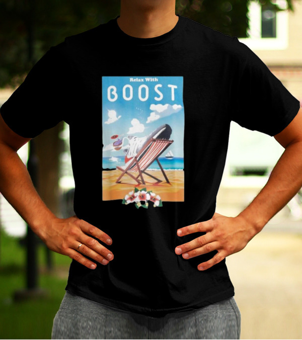 Relax With Boost Ultra Boost Beach Chair Scene T-Shirt