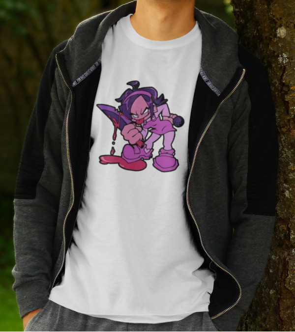 Friday Night Funkin' Nene Holding Microphone And Bloodied Knife T-Shirt