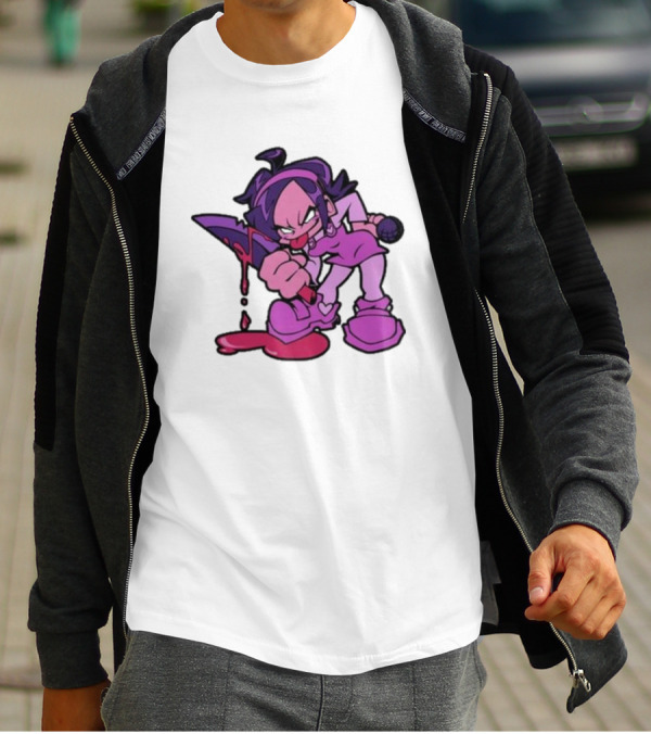 Friday Night Funkin' Nene Holding Microphone And Bloodied Knife T-Shirt