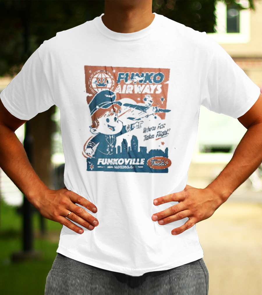 Funko Airways Funkoville We're Fly Take Flight San Diego T-Shirt