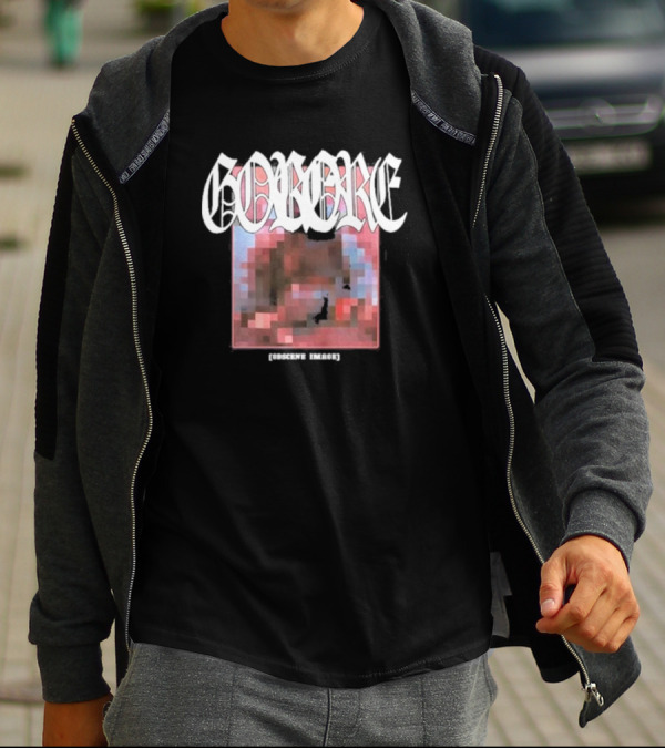 Gorore Obscene Image Pixelated T-Shirt
