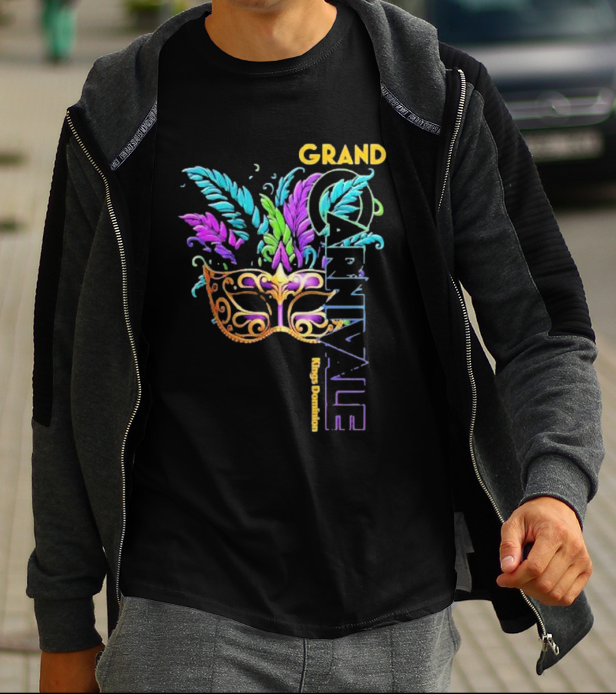 Grand Carnivale Kings Dominion Mask Feather T-Shirt