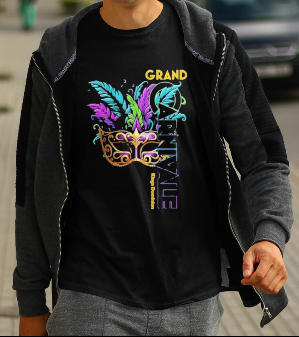 Grand Carnivale Kings Dominion Mask Feather T-Shirt