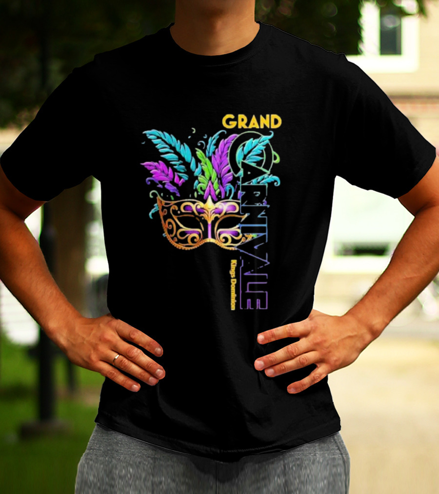 Grand Carnivale Kings Dominion Mask Feather T-Shirt