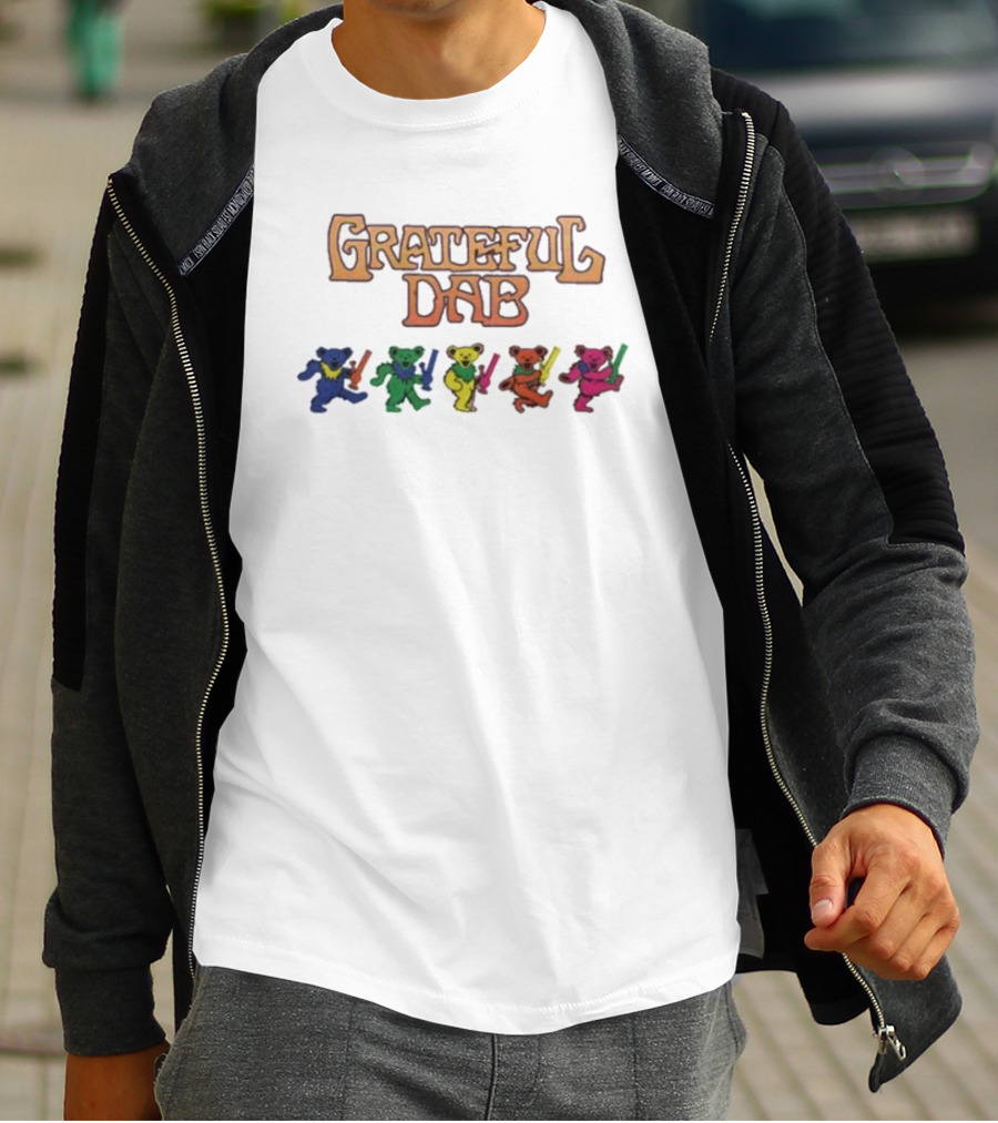 Grateful Dab Bears With Colorful Dancing Figures T-Shirt
