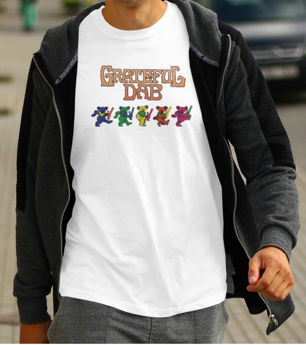 Grateful Dab Bears With Colorful Dancing Figures T-Shirt
