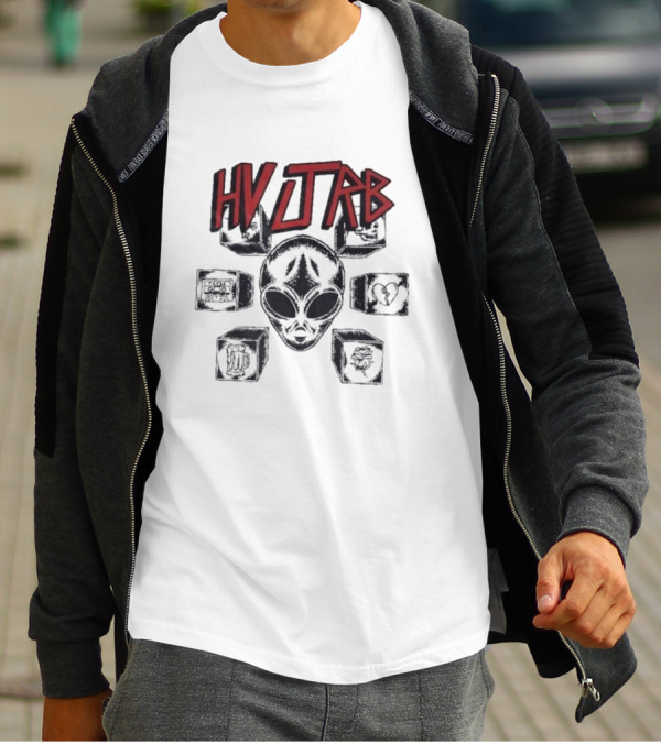 HVJTRB Tribal Slayer Heuvel White Kaos Pria Distro Cowok TSH T-Shirt