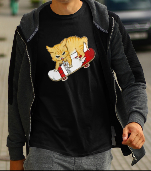 Lonely Kids Club Cig Cats Skateboarding Clarence Returns T-Shirt