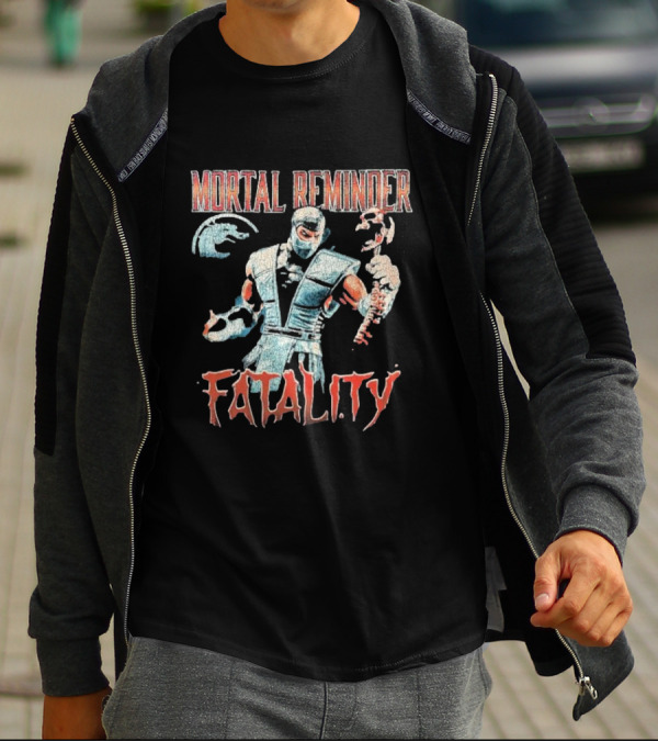 Mortal Reminder Fatality Ninja Skeleton Warrior T-Shirt