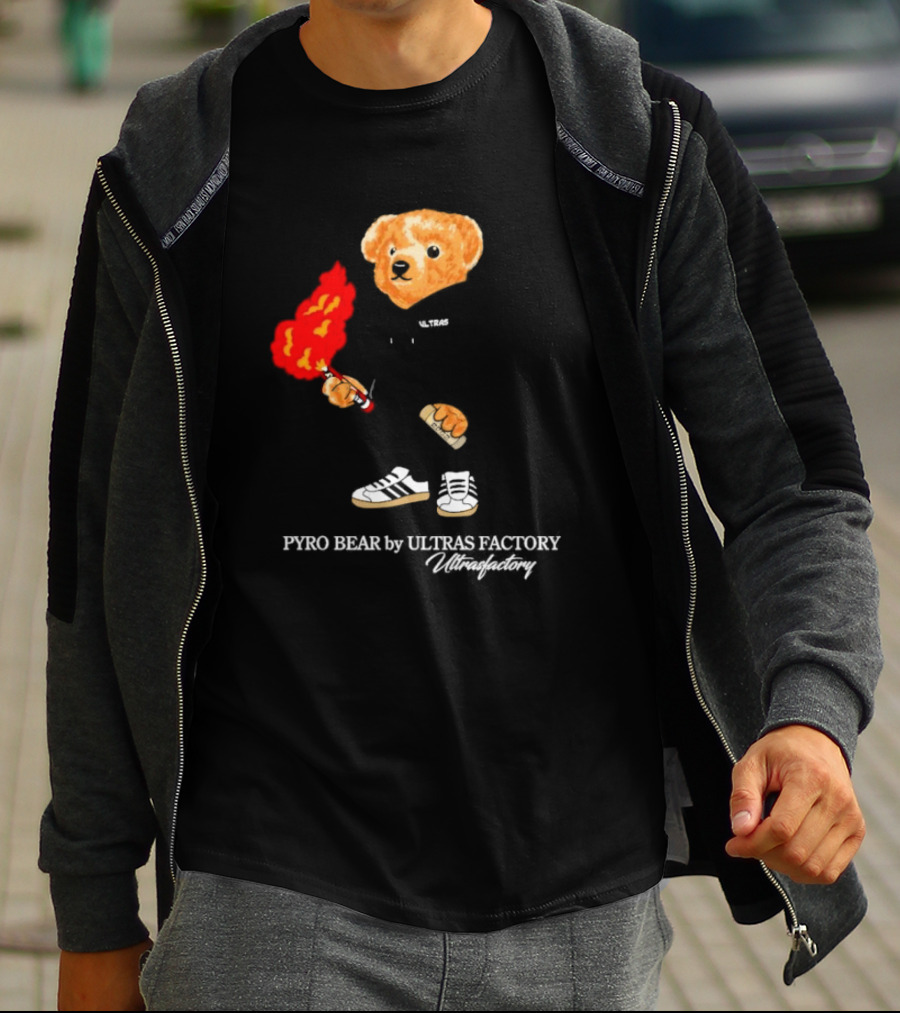 PYRO BEAR Ultras Factory Ultrasfactory Shoes Flame T-Shirt