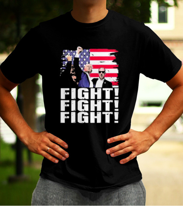 Fight Fight Fight Donald America Flag T-Shirt