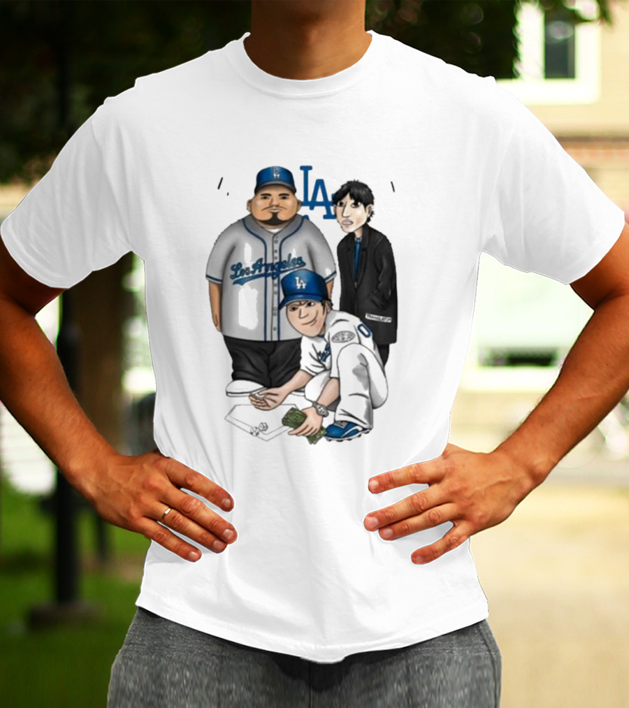 Elitelikethat Life's A Gamble Los Angeles Baseball Characters T-Shirt