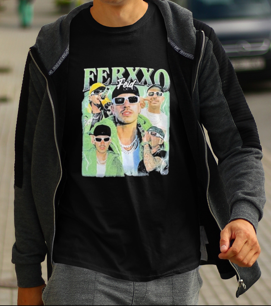 FERXXO Feid Green Style Collage T-Shirt