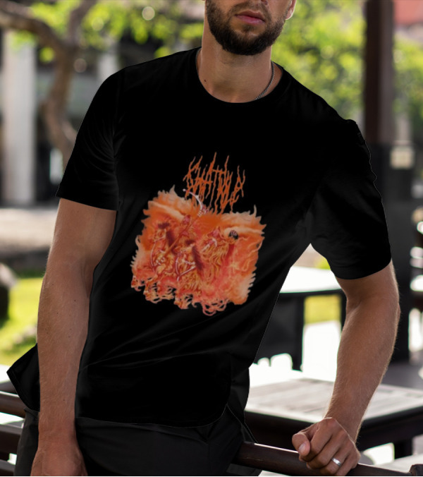 Chat Pile Fiery Orange Gothic Inferno T-Shirt