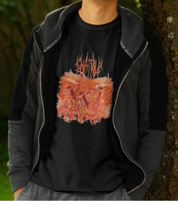 Chat Pile Fiery Orange Gothic Inferno T-Shirt