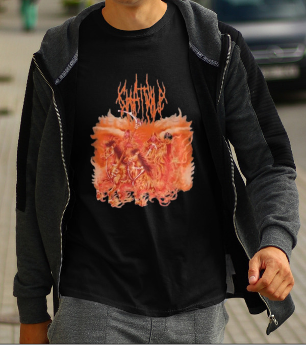 Chat Pile Fiery Orange Gothic Inferno T-Shirt