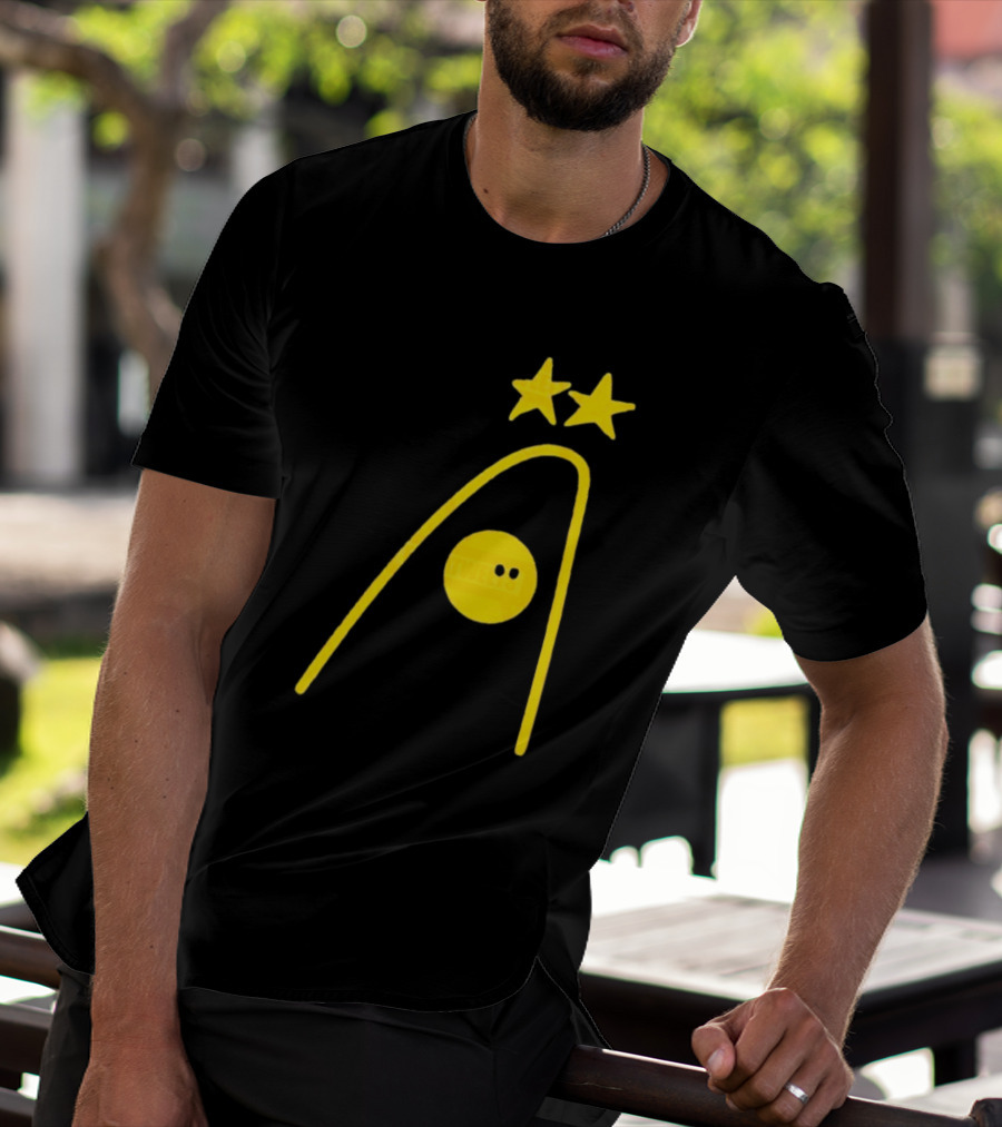 Dandies Badge Fitbatweets Yellow Stars Icon With Curve And Circle T-Shirt